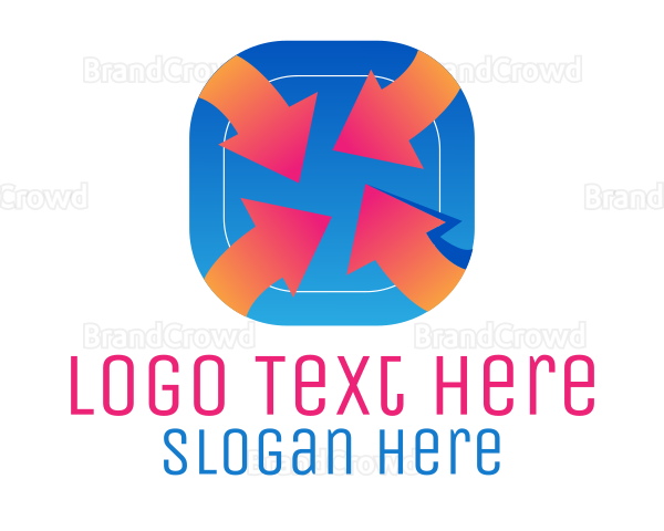 Gradient Arrow Icon Logo