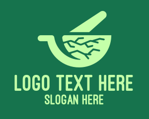 Green Roots Mortar & Pestle Logo