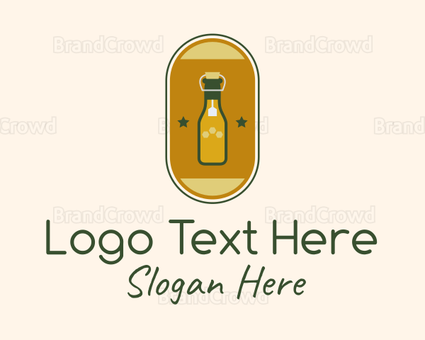 Bottle Teabag Badge Logo