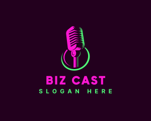 Singer - Podcasting Microphone Media logo design