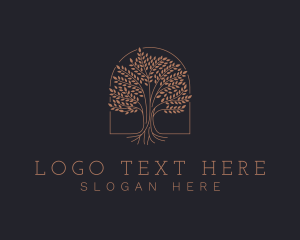 Woods - Elegant Eco Tree logo design