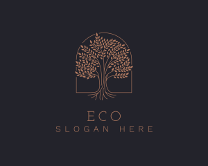Elegant Eco Tree logo design