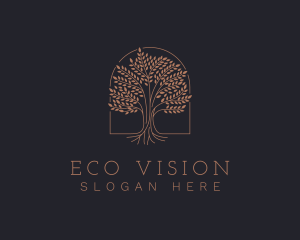 Elegant Eco Tree logo design