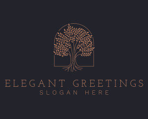 Elegant Eco Tree logo design