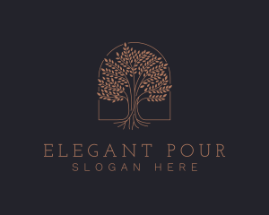 Elegant Eco Tree logo design