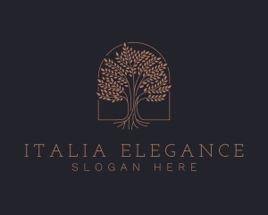 Elegant Eco Tree logo design