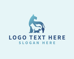 Gradient - Pet Cat Dog logo design