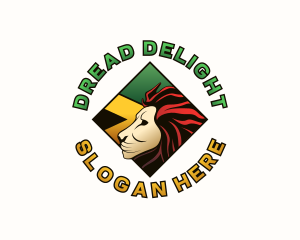 Dreadlocks - Rastafari Lion Jamaican logo design