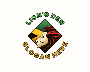 Rastafari Lion Jamaican logo design