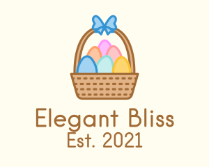 Celebration - Colorful Easter Egg Basket logo design