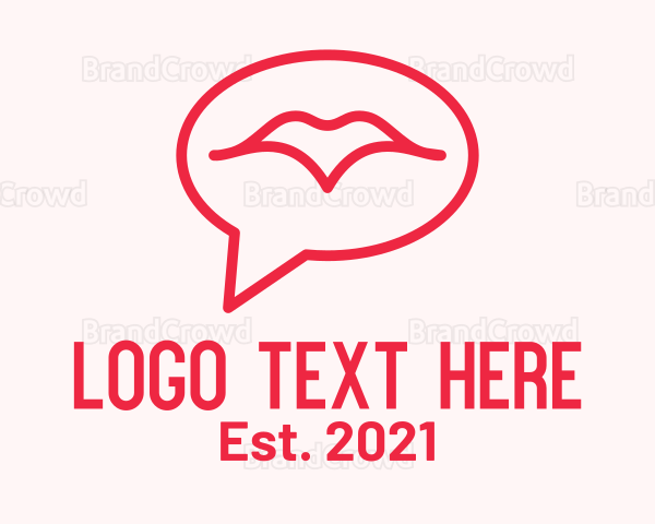 Mouth Chat Bubble Logo