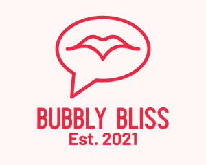 Mouth Chat Bubble logo design