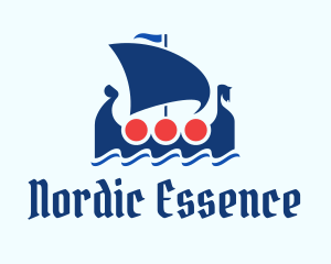 Nordic - Sailing Viking Boat logo design