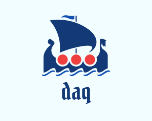 Nordic - Sailing Viking Boat logo design