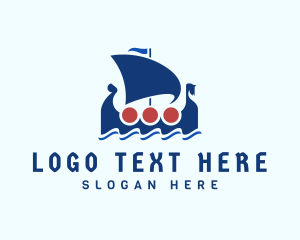 Sailing Viking Boat Logo