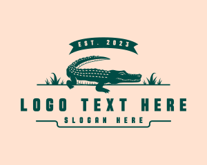 Predator - Wildlife Crocodile Swamp logo design