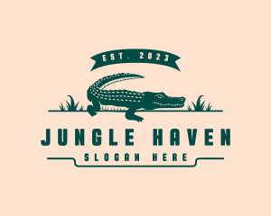 Wildlife Crocodile Swamp logo design