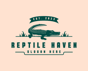 Wildlife Crocodile Swamp logo design
