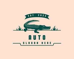 Swamp - Wildlife Crocodile Swamp logo design