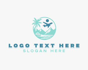 Ship - Island Travel Tourism logo design