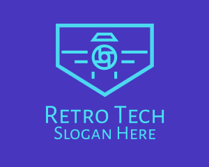 Retro Plane Camera Lens logo design