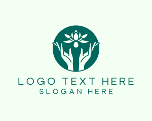 Yogi - Lotus Hands Wellness logo design