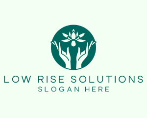 Lotus Hands Wellness logo design