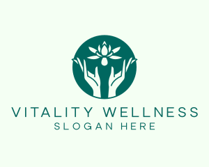 Lotus Hands Wellness logo design