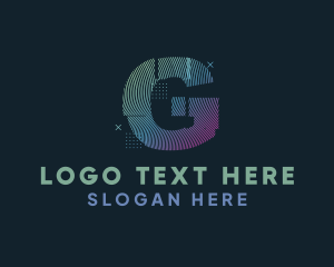 Pubg - Modern Glitch Letter G logo design