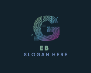 Modern Glitch Letter G Logo