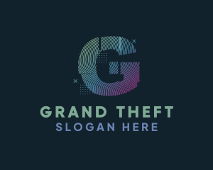 Vlogger - Modern Glitch Letter G logo design