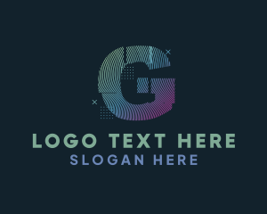 Amber - Modern Glitch Letter G logo design