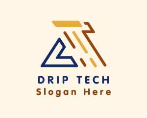 Dripping - Paint Roller Drip House logo design