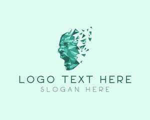 Modern - Polygon Abstract Face logo design