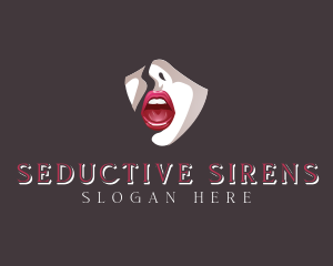 Seductive Sexy Lips logo design