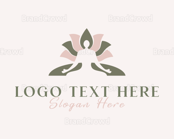 Lotus Floral Yoga Logo