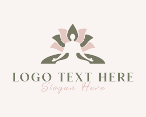 Yoga - Lotus Floral Yoga logo design