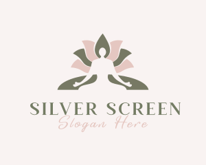 Therapeutic - Lotus Floral Yoga logo design