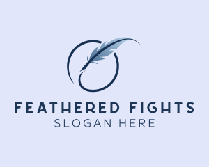 Feather Ink Writer logo design