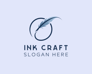 Feather Ink Writer logo design