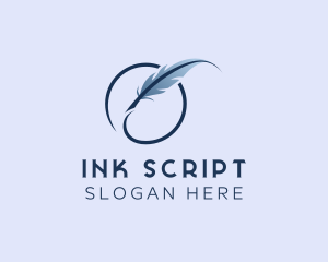 Feather Ink Writer logo design