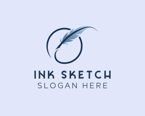 Feather Ink Writer logo design