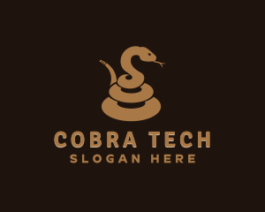 Cobra - Coiled Snake Animal logo design