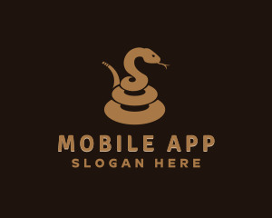 Cold Blooded - Coiled Snake Animal logo design