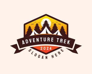 Trek - Travel Camping  Tent logo design