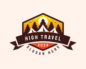 Travel Camping  Tent logo design