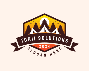 Travel Camping  Tent logo design