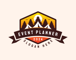 Destination - Travel Camping  Tent logo design