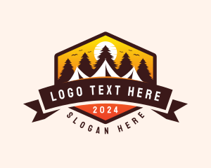 Travel Camping  Tent Logo