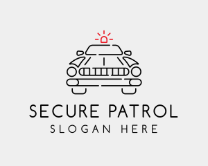 Patrol - Minimalist Police Car logo design